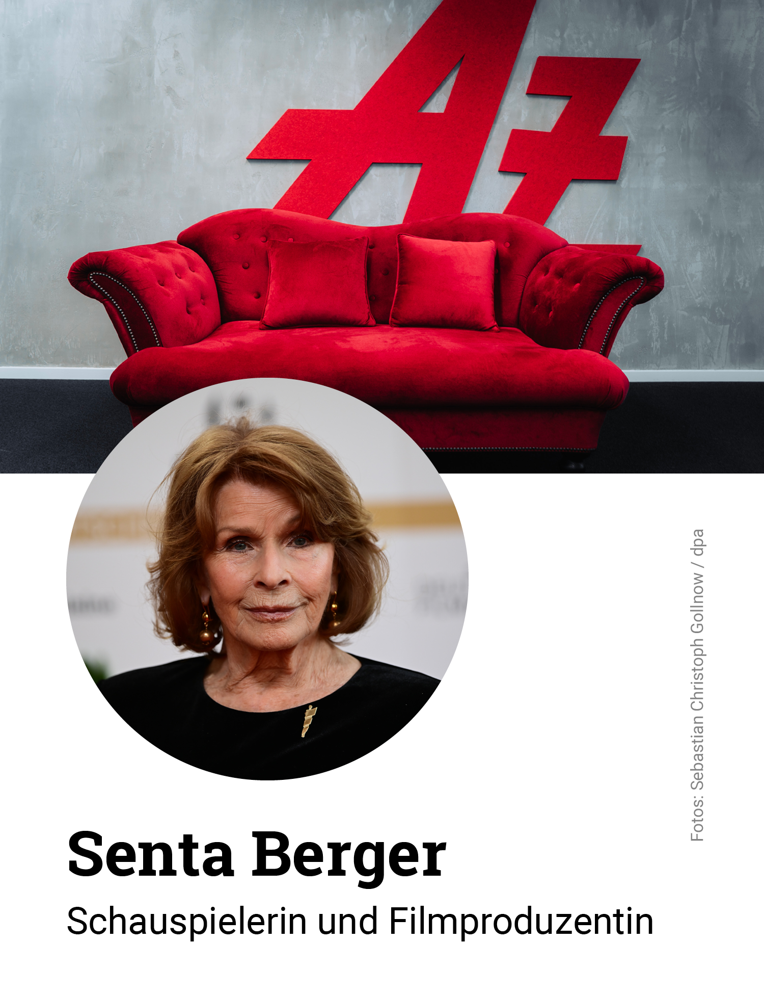 Das AZ-Sofa mit Senta Berger – am 19.11.2026 Das AZ-Sofa mit Senta Berger – am 19.11.2026